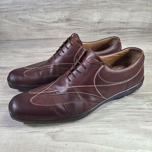 Michael Toschi Shoes Brown  Leather Lace up SUV Casual Italy Mens 10 ( 8878 )